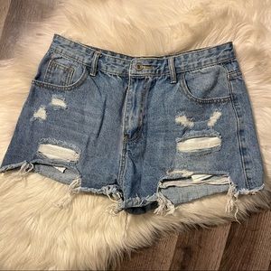 Denim shorts